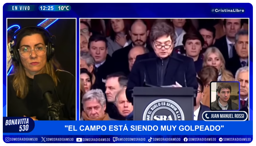 “EL CAMPO ESTÁ SIENDO MUY GOLPEADO”: ENTREVISTA A JUAN MANUEL ROSSI EN BONAVITTA 530 – AM 530