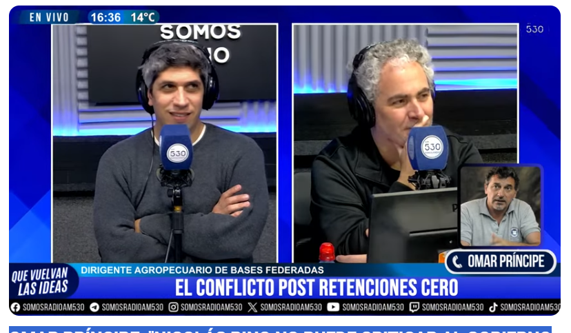 OMAR PRÍNCIPE: “NICOLÁS PINO NO PUEDE CRITICAR AL GOBIERNO NACIONAL” – QUE VUELVAN LAS IDEAS