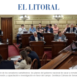 Duras críticas del Senado de Santa Fe al ajuste de la Nación sobre el INTA