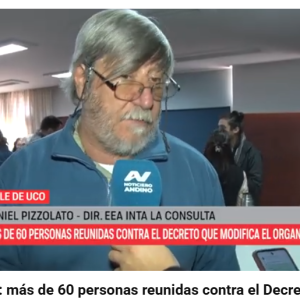 Valle de Uco: más de 60 personas reunidas contra el Decreto que modifica el INTA