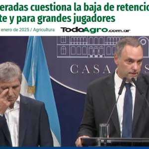 Bases Federadas cuestiona la baja de retenciones: insuficiente y para grandes jugadores