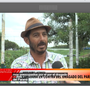 Caravana en contra el dragado del río Paraná
